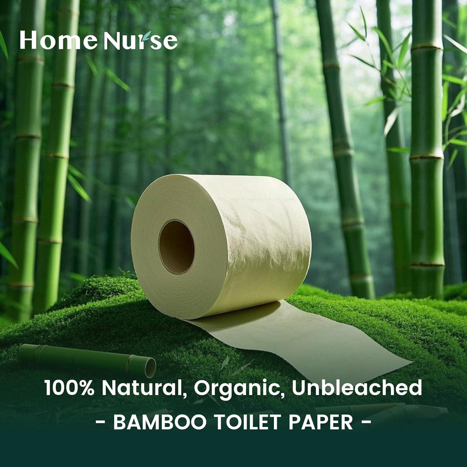 Papel Higiénico de Bambú Home Nurse 4 Capas 12 Rollos Natural