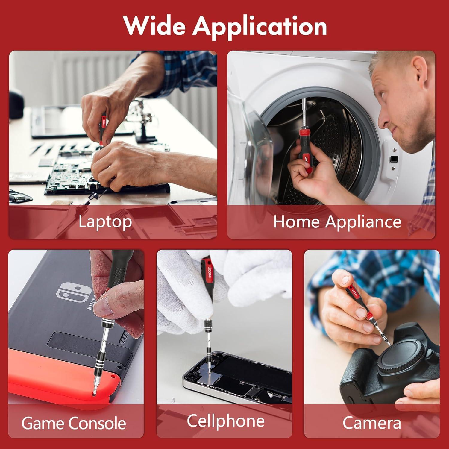 Kit de Destornilladores de Precisión XOOL 200 en 1 Rojo