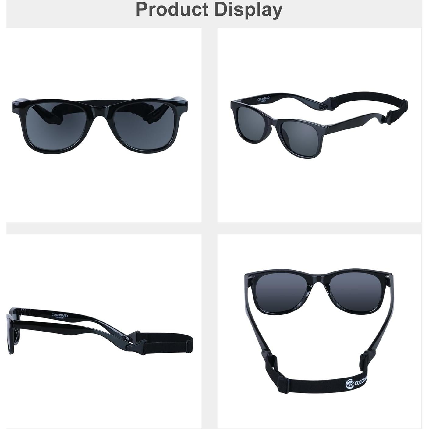 Gafas de sol COCOSAND para niños 2-6 años con correa ajustable