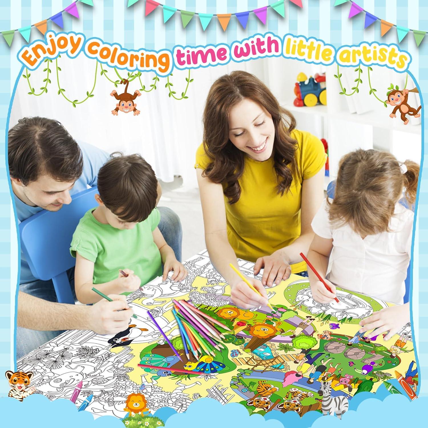 Paquete de 3 Pósters Gigantes para Colorear Rossorha 110x80cm