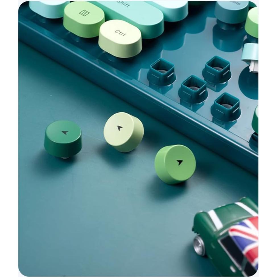 Combo Teclado y Ratón Inalámbrico TZBBL 104 Teclas Verde-A