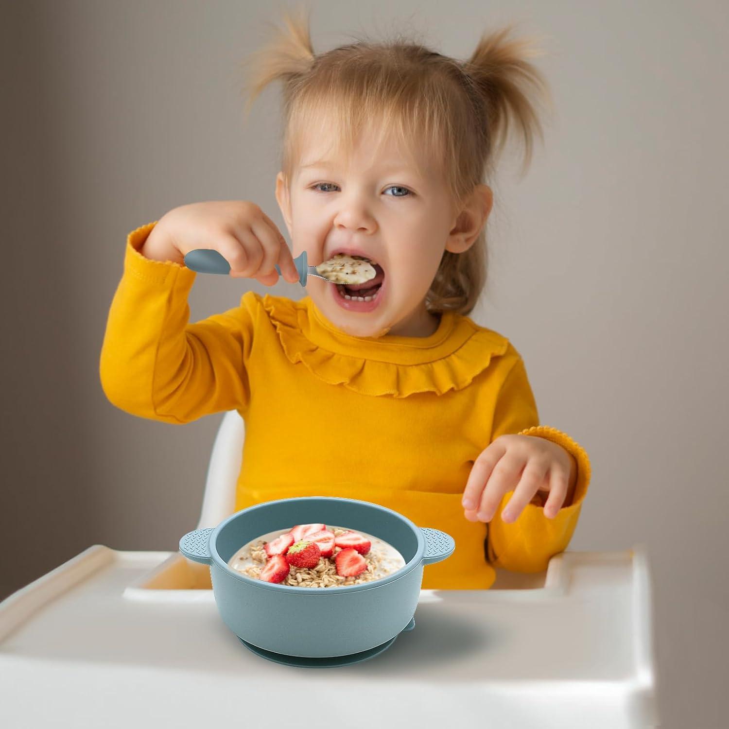 Tazones de Silicona para Bebés Eascrozn, 3 Piezas, 380ml