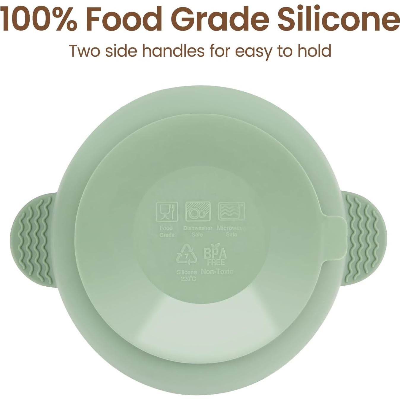 Tazones de Silicona para Bebés Eascrozn, 3 Piezas, 380ml