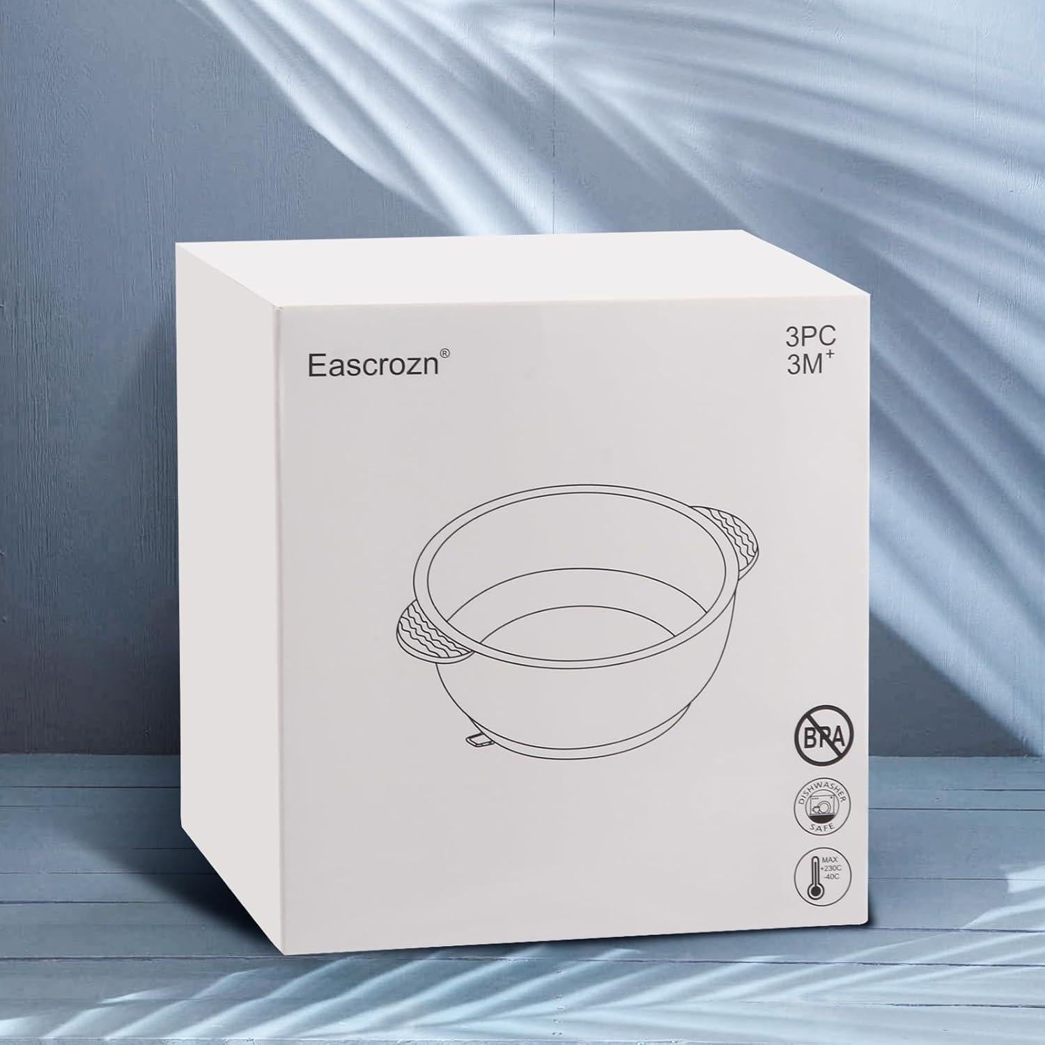 Tazones de Silicona para Bebés Eascrozn, 3 Piezas, 380ml