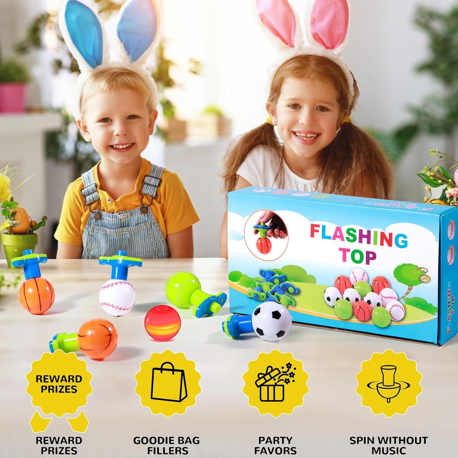 SCIONE 12 Piezas Luces Giratorias para Niños - Juguetes de Fiesta