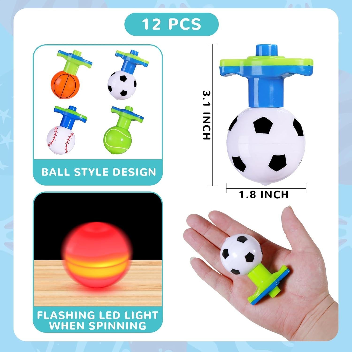 SCIONE 12 Piezas Luces Giratorias para Niños - Juguetes de Fiesta