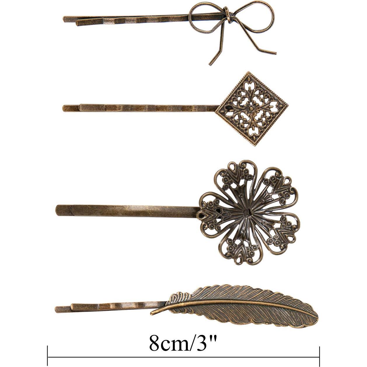 Horquillas Decorativas Vintage 24 Piezas Marrón Retro Globalsupplier