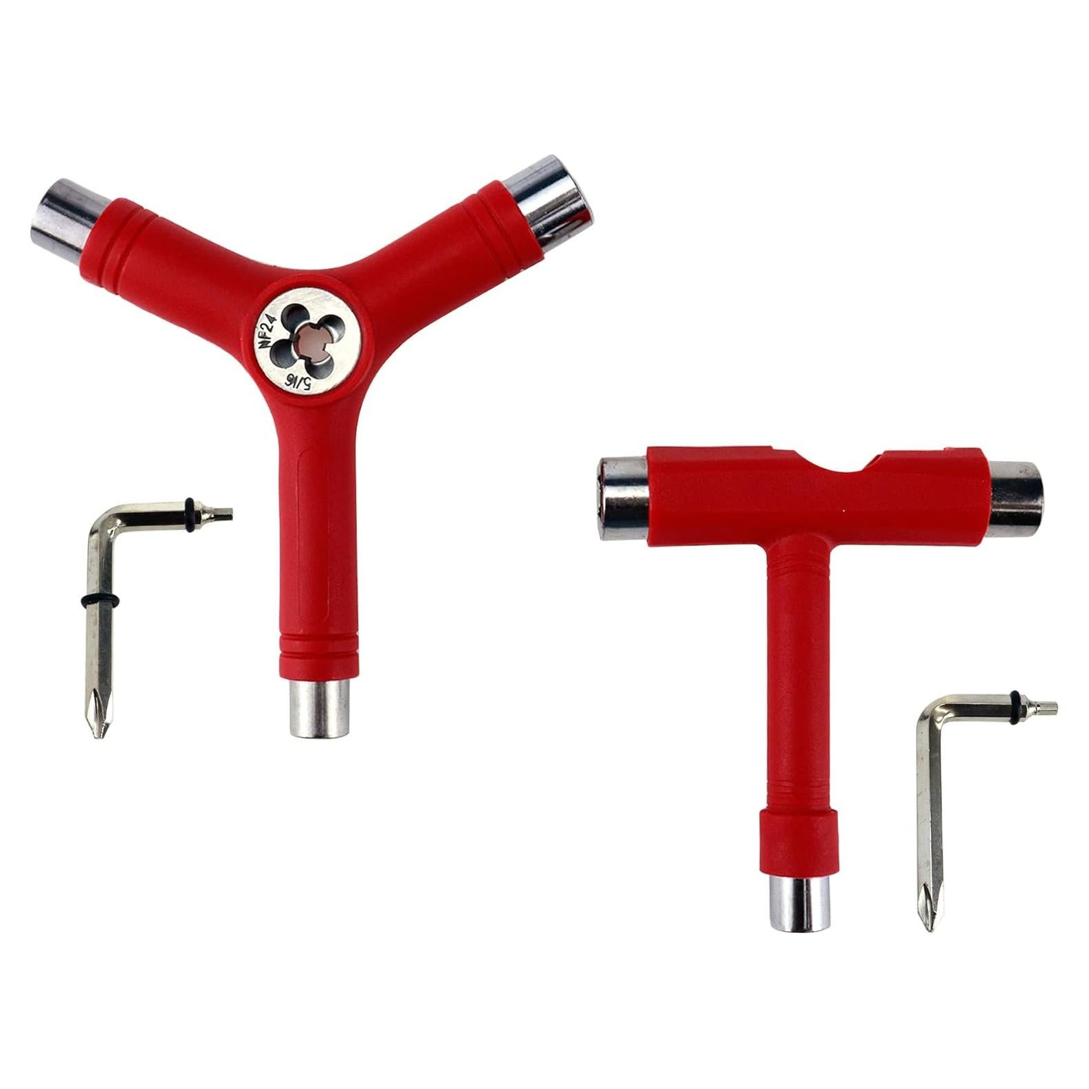 Herramienta de Skate KUMGROT Rojo T-tool y Y-tool Multifuncional