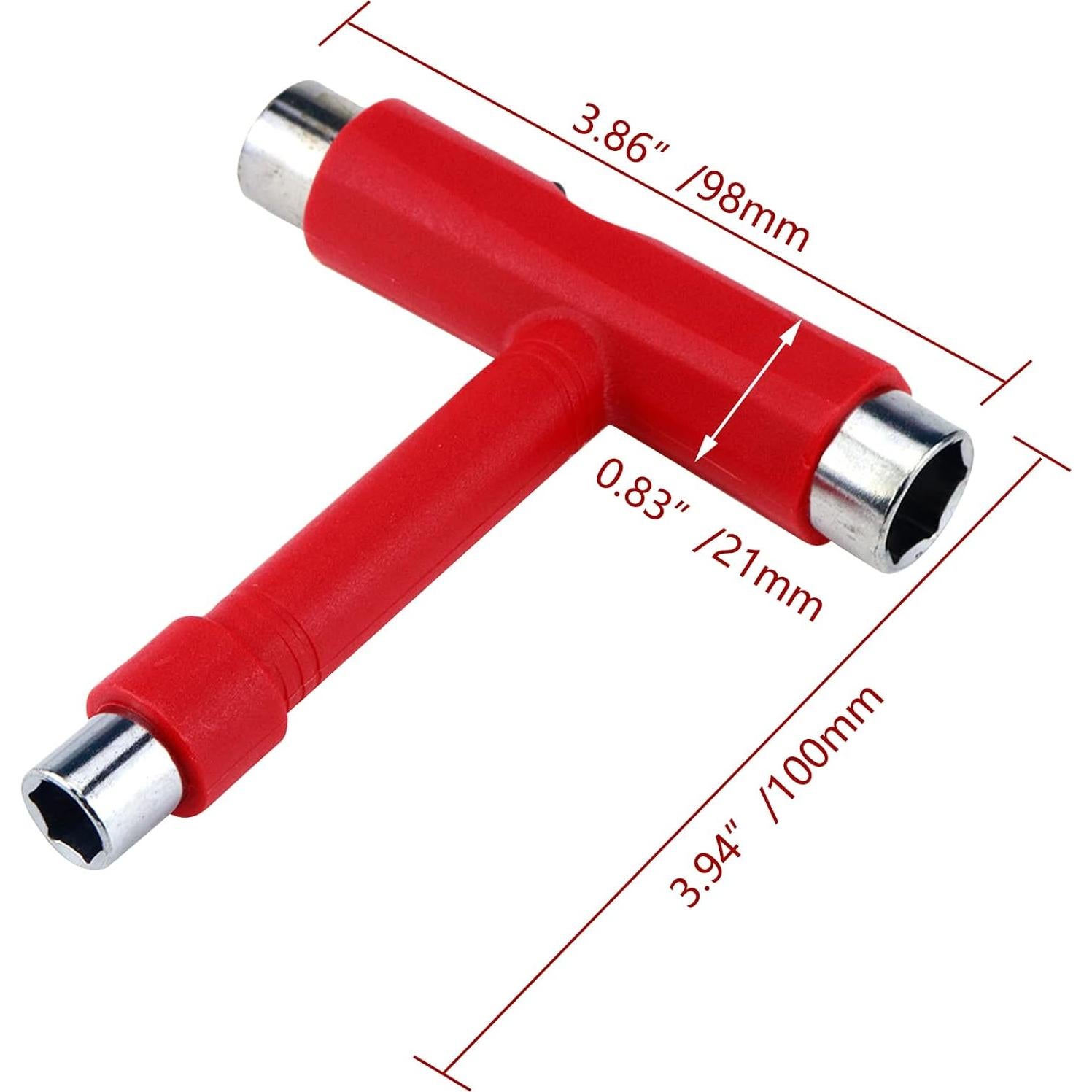 Herramienta de Skate KUMGROT Rojo T-tool y Y-tool Multifuncional