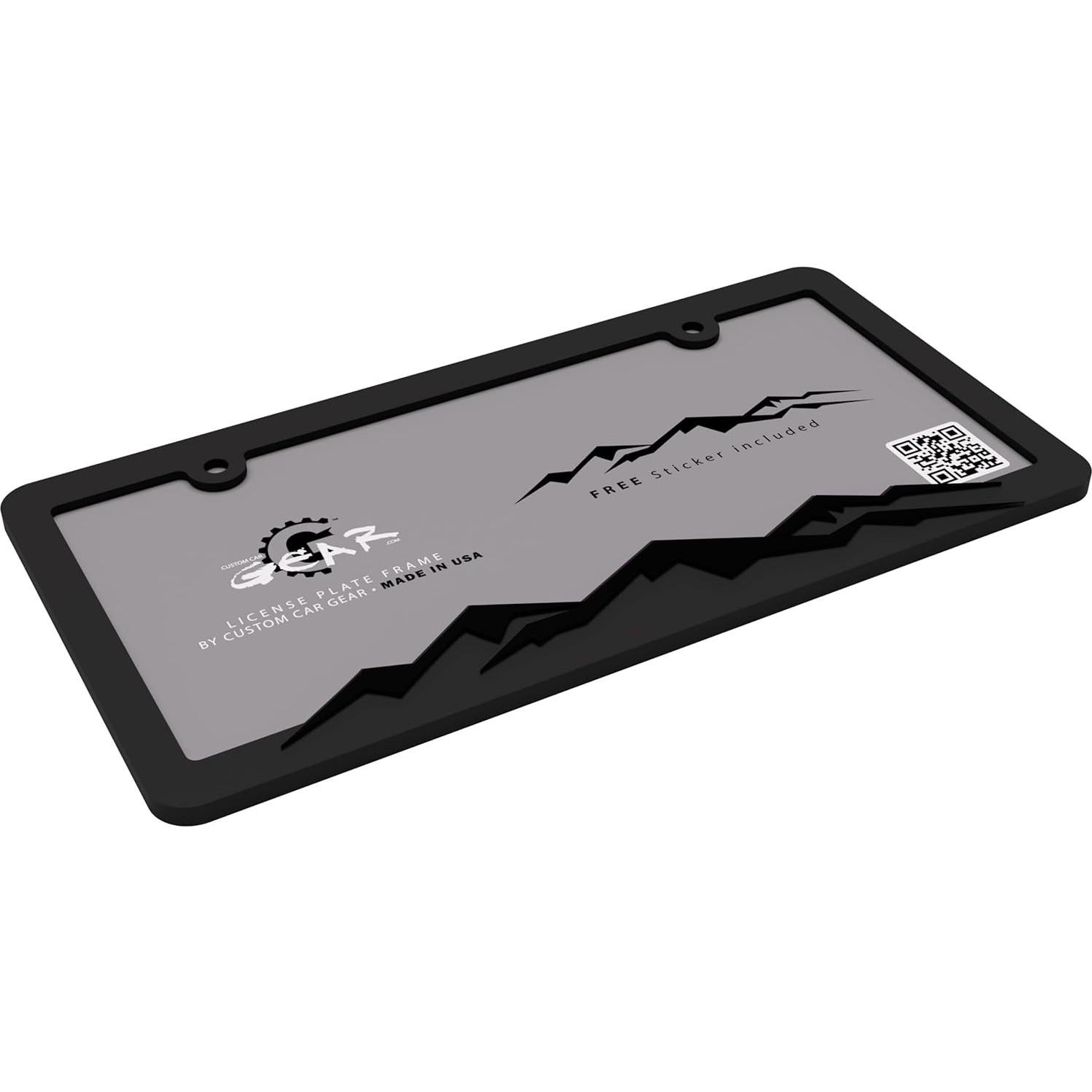 Marco de Placa de Licencia Montaña Custom Car Gear Negro