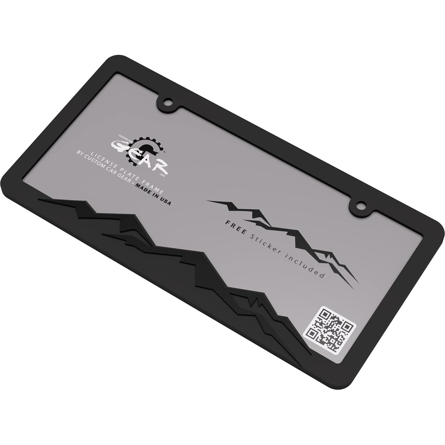 Marco de Placa de Licencia Montaña Custom Car Gear Negro