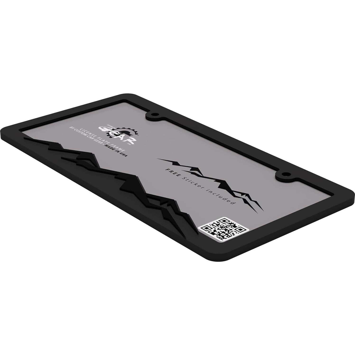 Marco de Placa de Licencia Montaña Custom Car Gear Negro