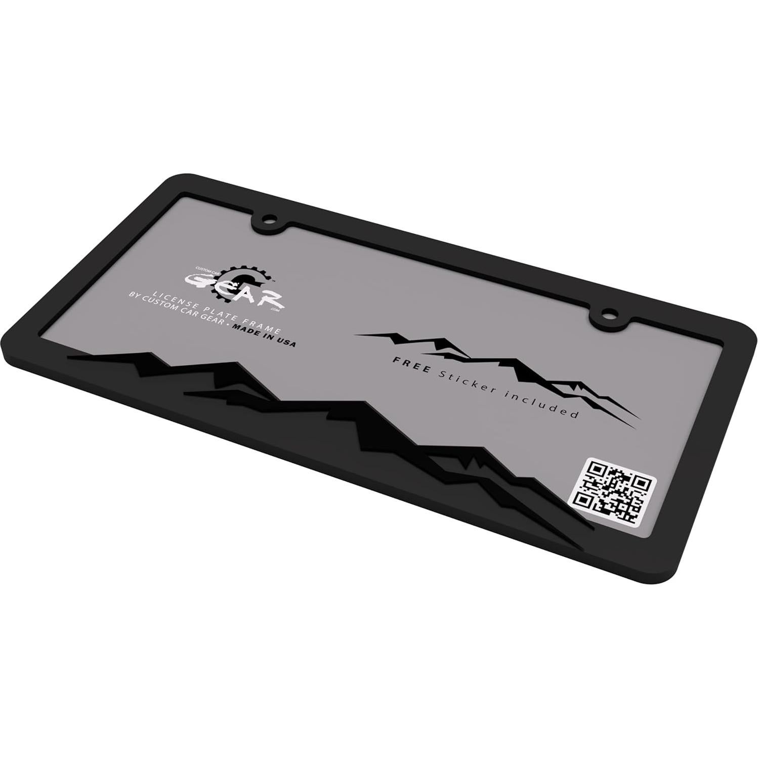 Marco de Placa de Licencia Montaña Custom Car Gear Negro