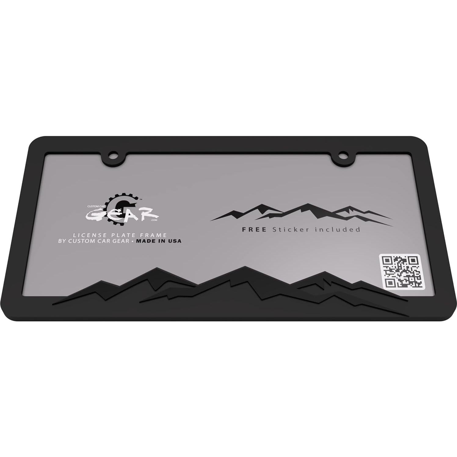 Marco de Placa de Licencia Montaña Custom Car Gear Negro