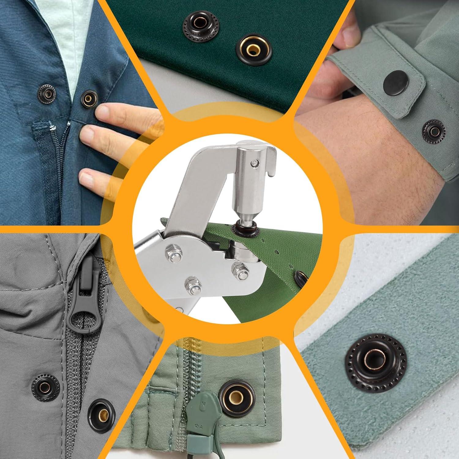 Kit de Instalación de Botones a Presión ZAPSIFOU 160 Piezas