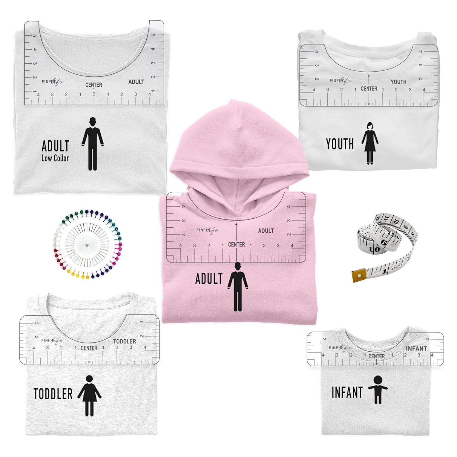 Regla de Alineación para Camisetas FINFIN - 7 Piezas PVC