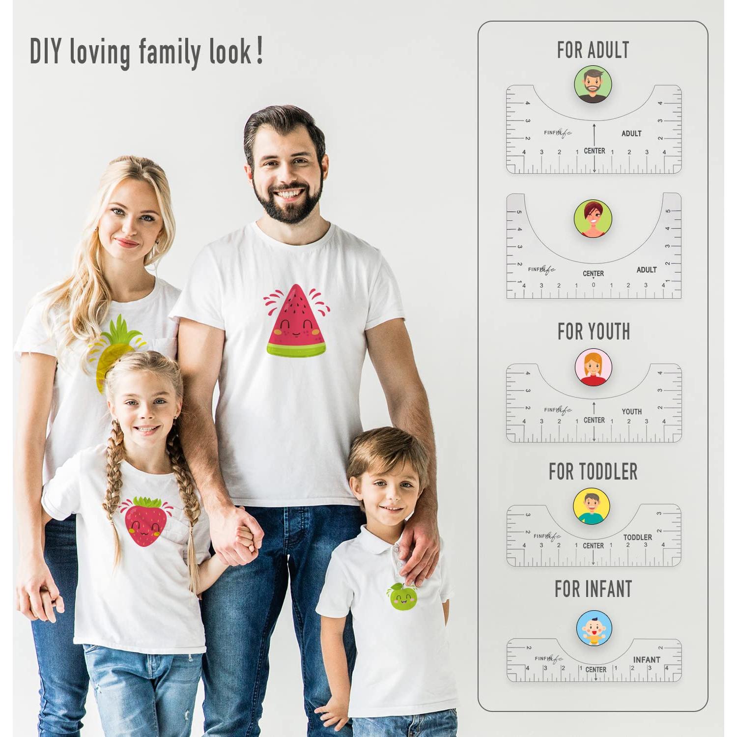 Regla de Alineación para Camisetas FINFIN - 7 Piezas PVC