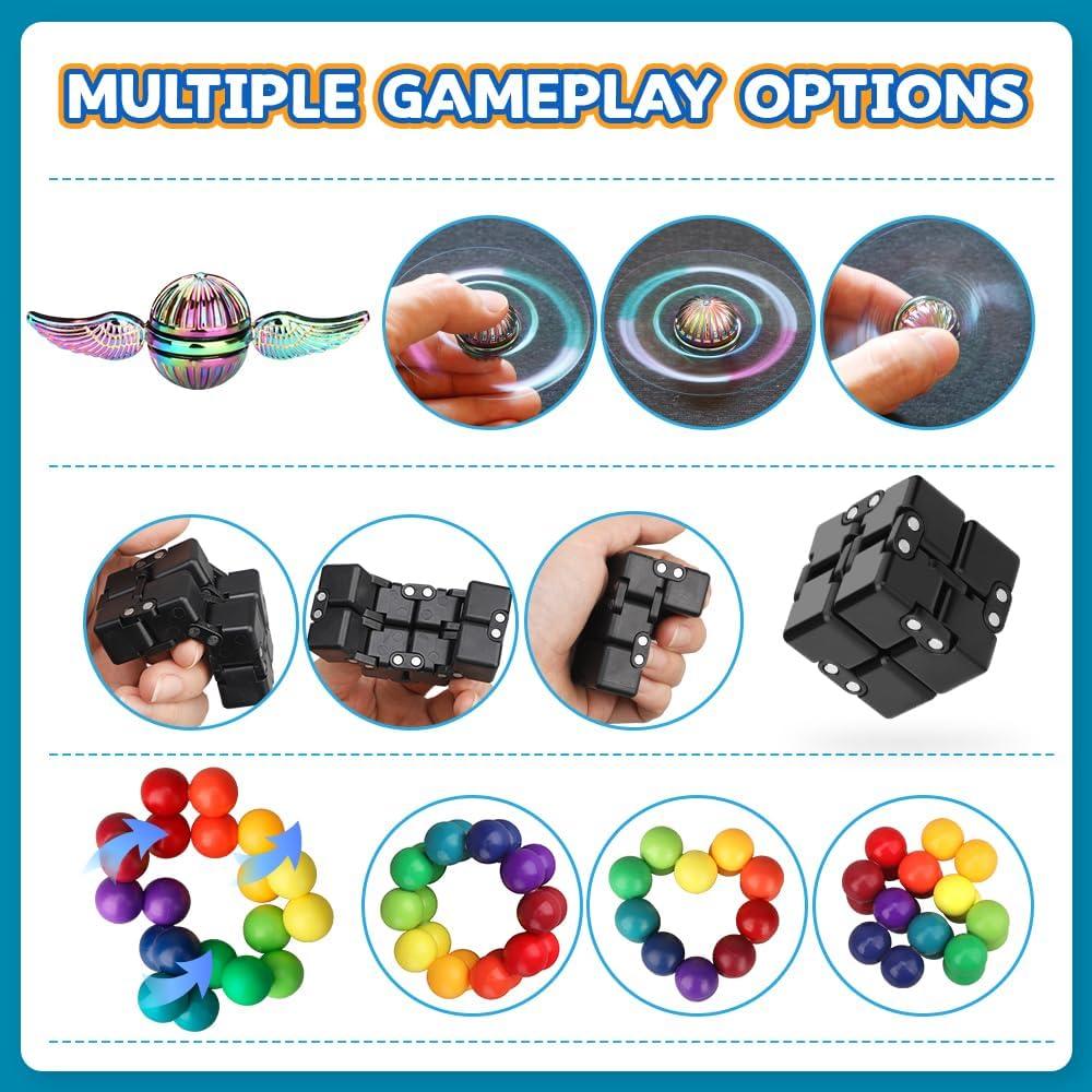 Conjunto de Juguetes Antiestrés Dilabnba 14 Piezas Portátil