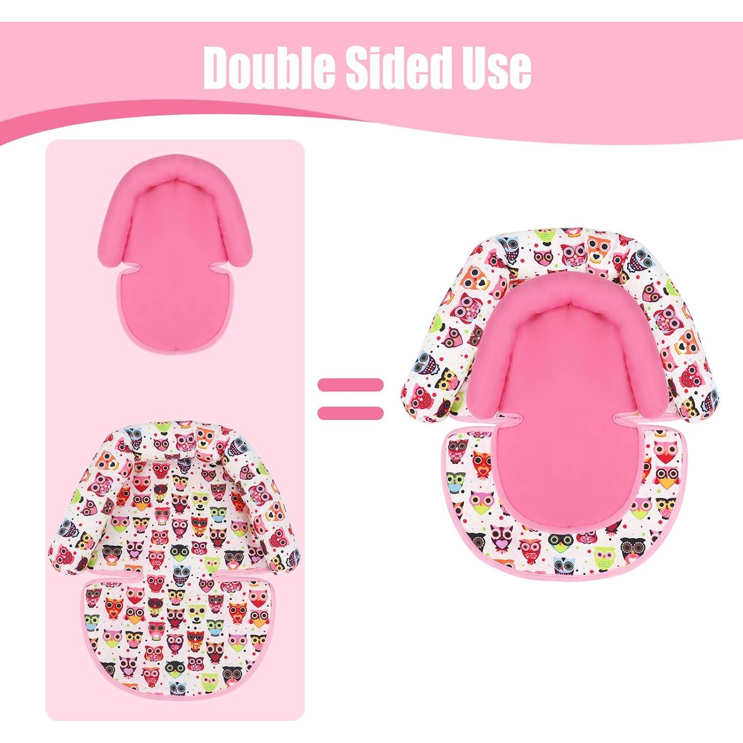 KAKIBLIN Soporte para Cabeza de Bebé Rosa para Asiento de Auto