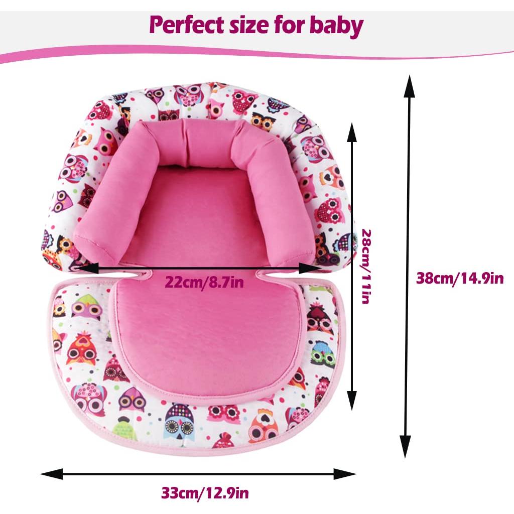 KAKIBLIN Soporte para Cabeza de Bebé Rosa para Asiento de Auto