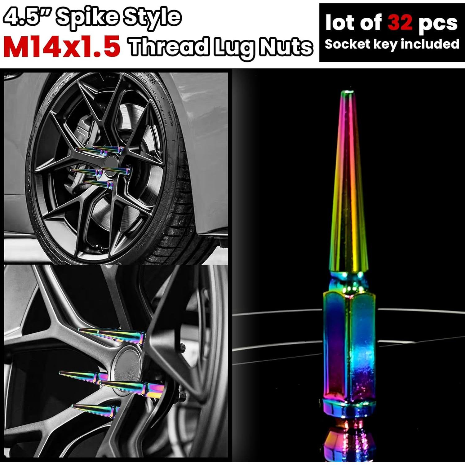 Tuercas de Rueda M14x1.5 Neo Chrome 32Pcs para Silverado