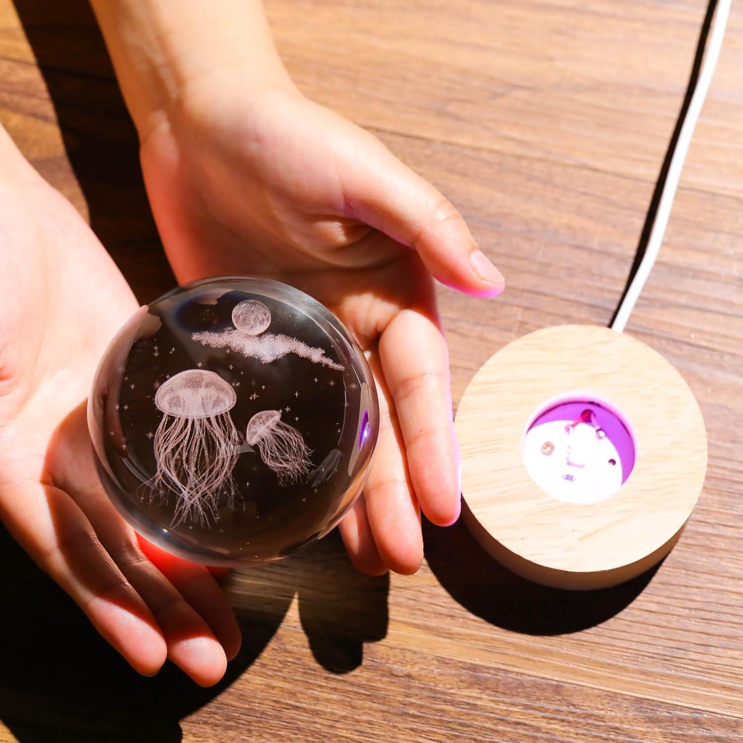 Bola de Cristal 3D Medusa 6 cm - Regalo Decorativo para Amigas