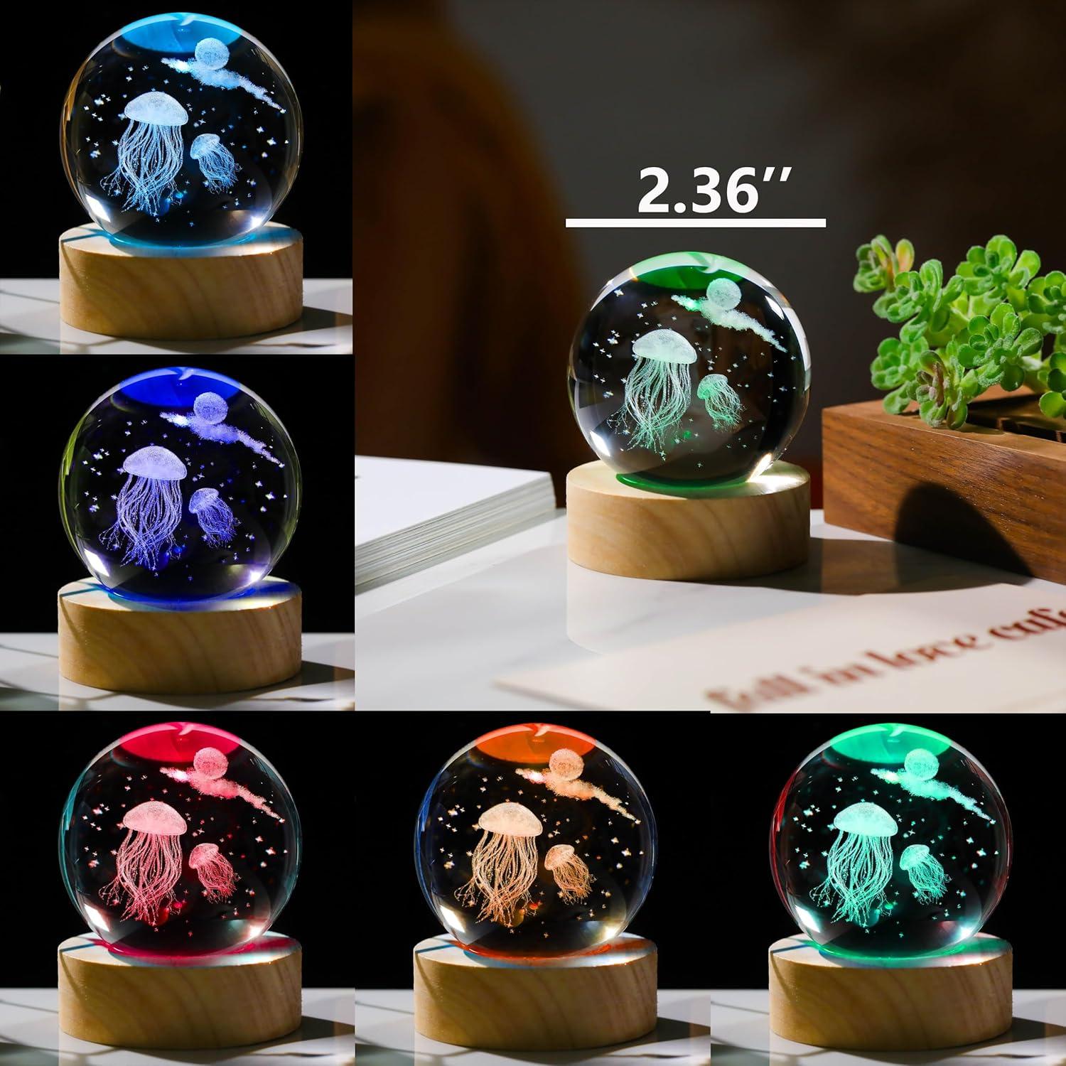 Bola de Cristal 3D Medusa 6 cm - Regalo Decorativo para Amigas