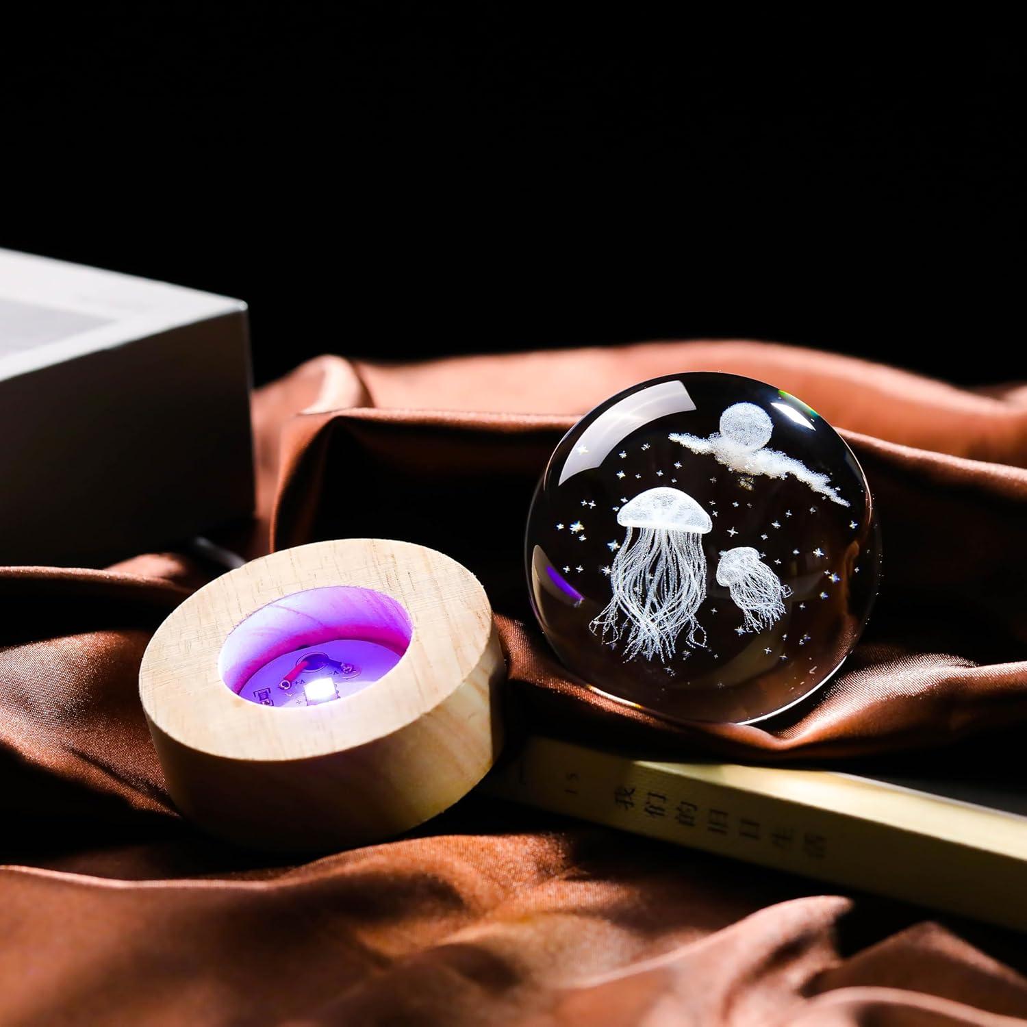 Bola de Cristal 3D Medusa 6 cm - Regalo Decorativo para Amigas