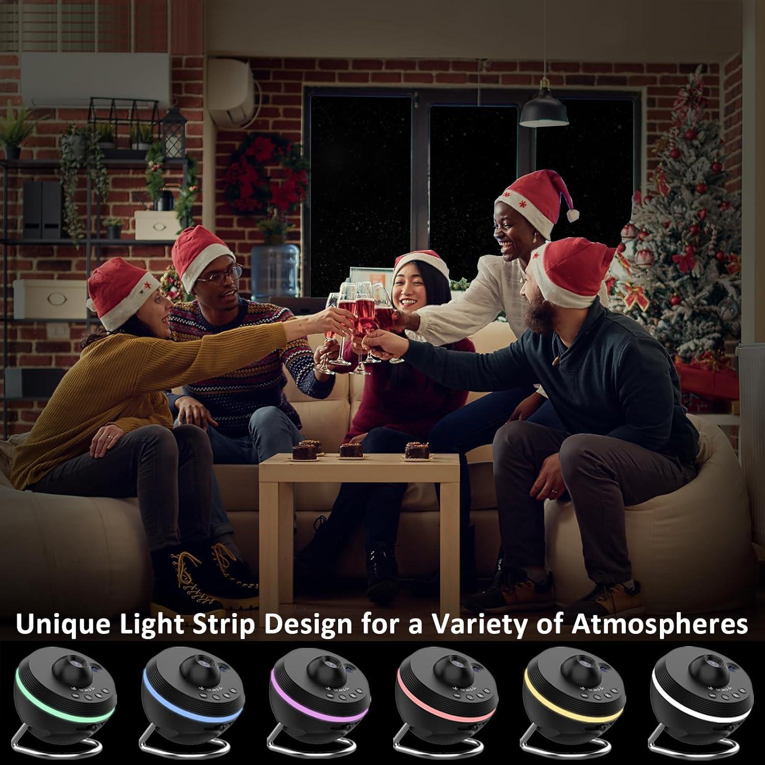 Proyector de Estrellas Ainael Galaxy Negro - Luz Nocturna 1.86 m²