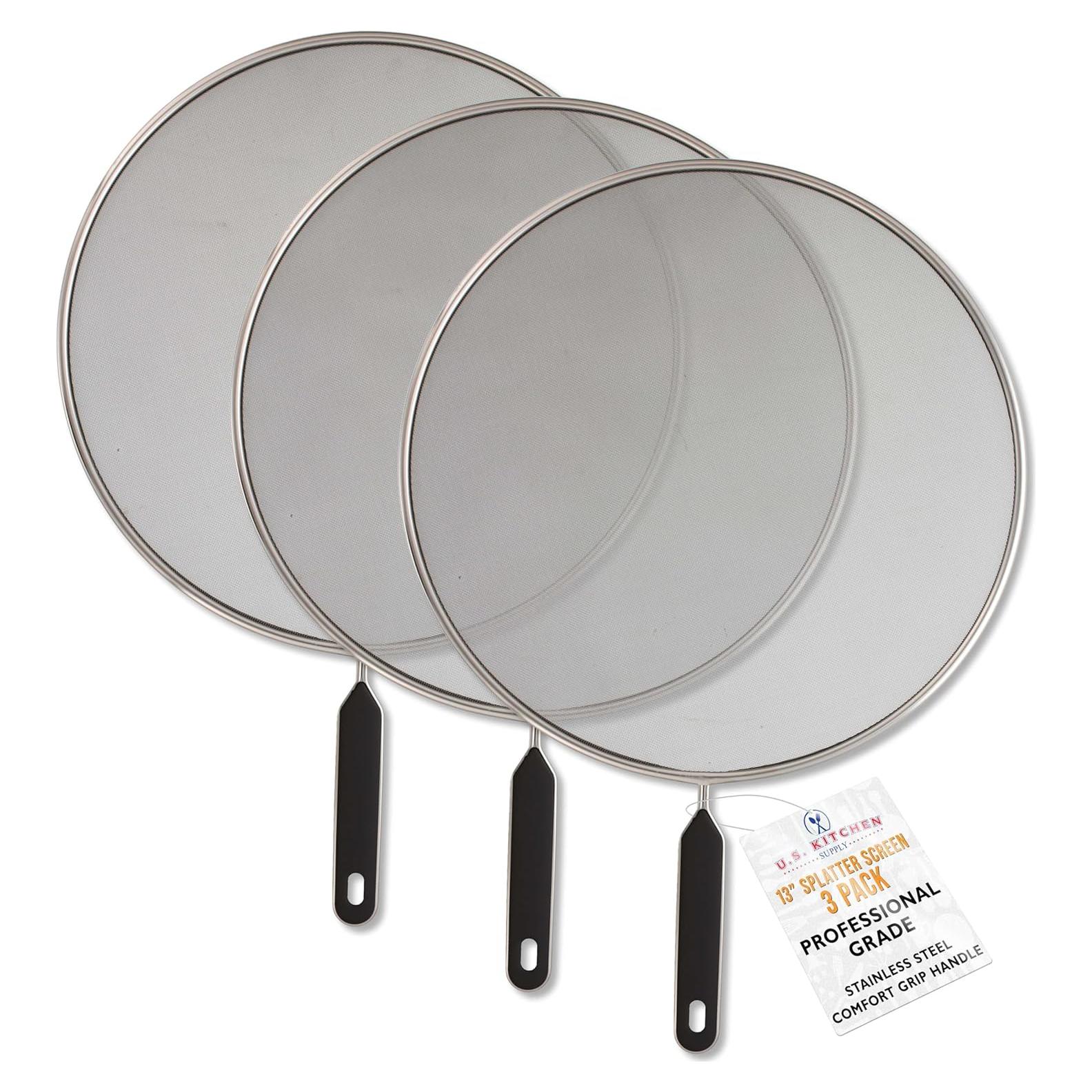 Juego de 3 pantallas antisalpicaduras U.S. Kitchen 33 cm