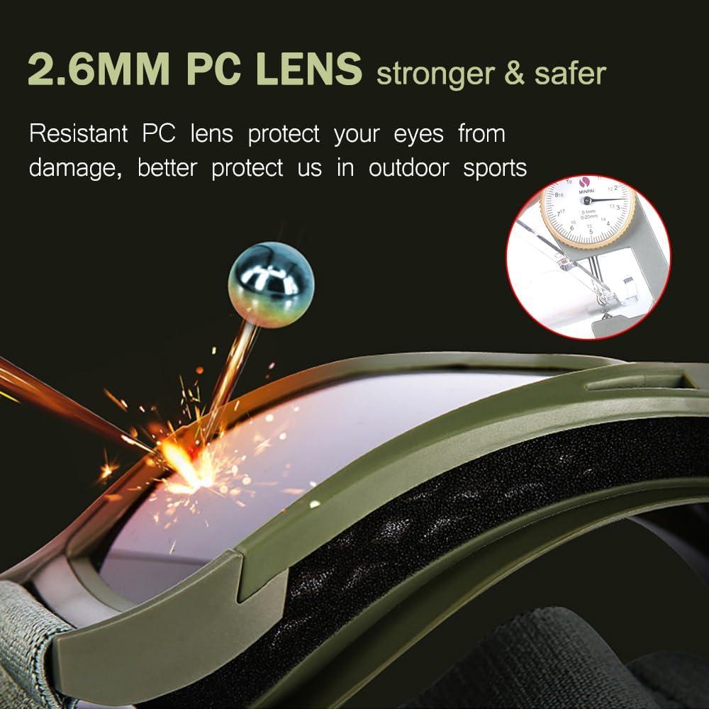 Gafas Tácticas Antivaho ONECUPPTOP con 3 Lentes Intercambiables