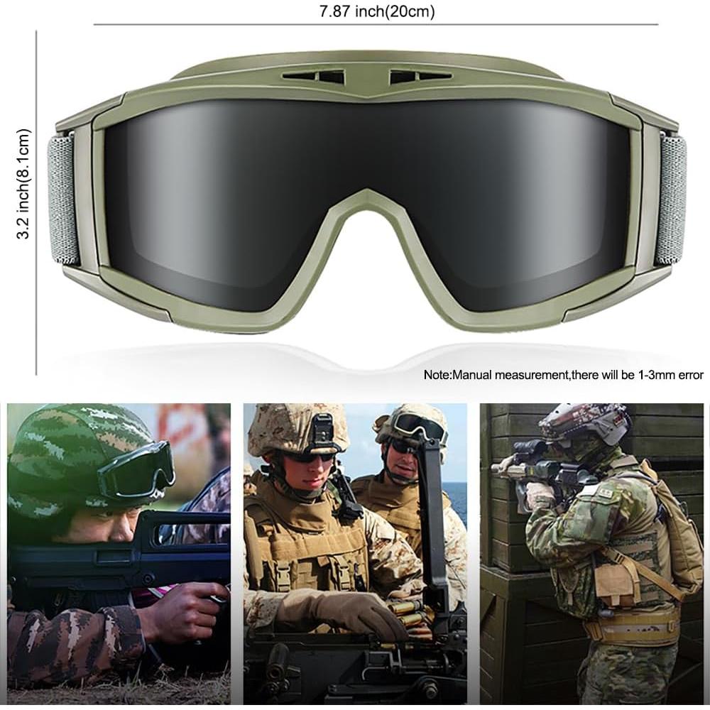 Gafas Tácticas Antivaho ONECUPPTOP con 3 Lentes Intercambiables