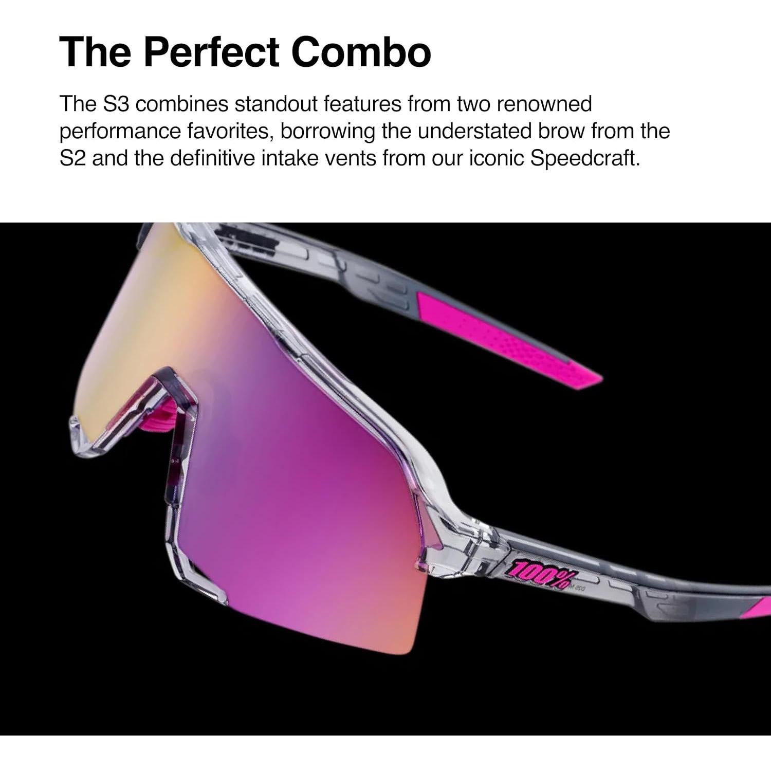 Gafas de sol deportivas 100% S3 para ciclismo - Lentes intercambiables