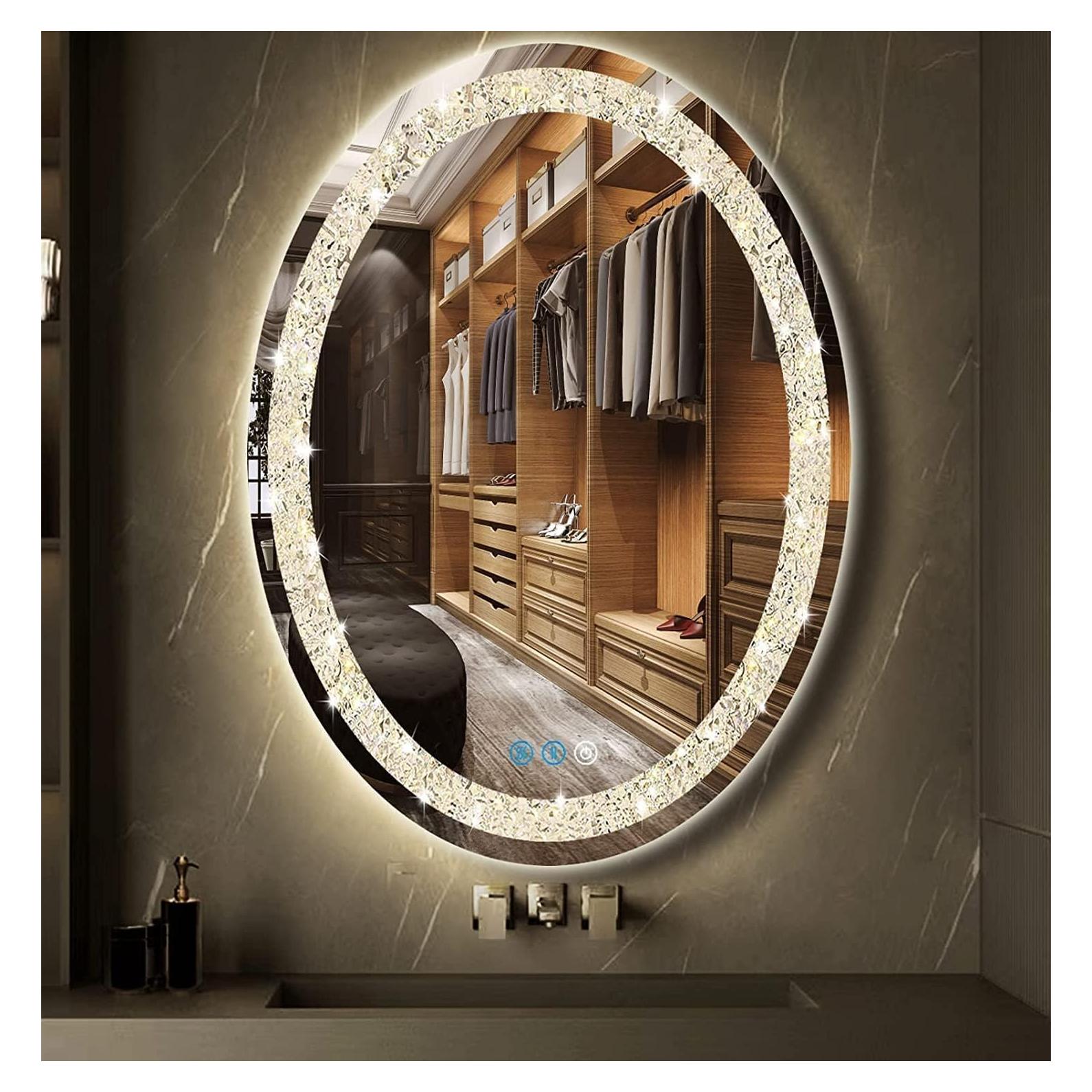 Espejo LED Ovalado DIDIDADA 76.2x50.8cm Antivaho 3 Colores