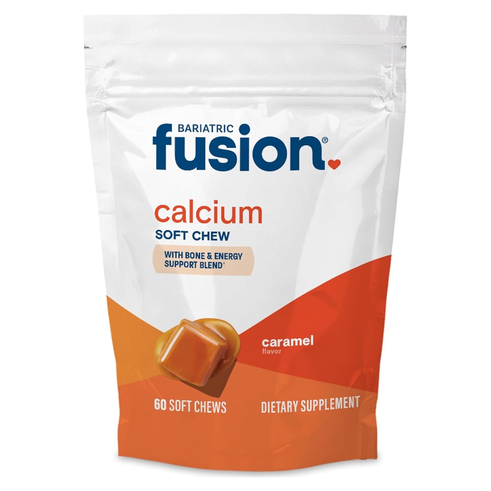 Masticables de Calcio Bariátrico Bariatric Fusion 500mg Caramelo 60 Unidades