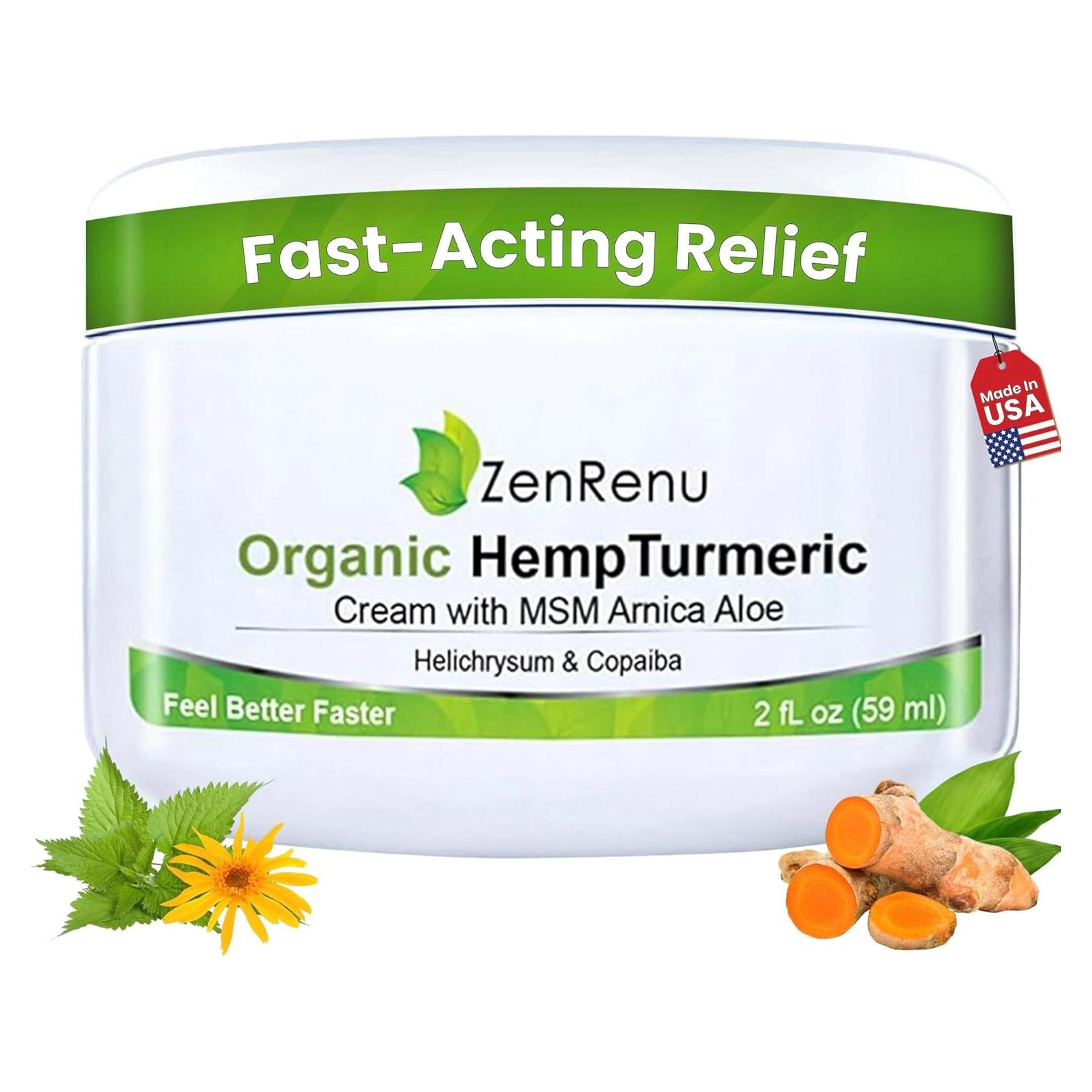 Crema Orgánica ZenRenu de Cañamo y Cúrcuma 60 ml