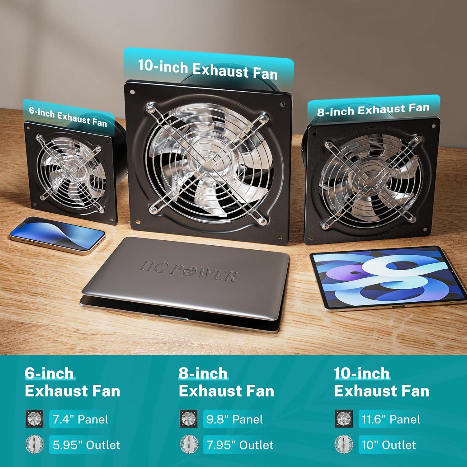 Ventilador de Escape HG Power 6 Pulgadas con Interruptor