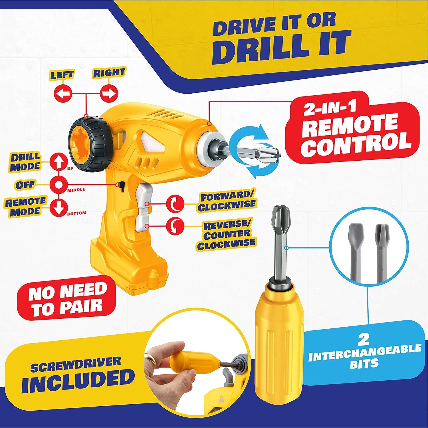 Camión Desmontable RC USA Toyz 4-en-1 para Niños