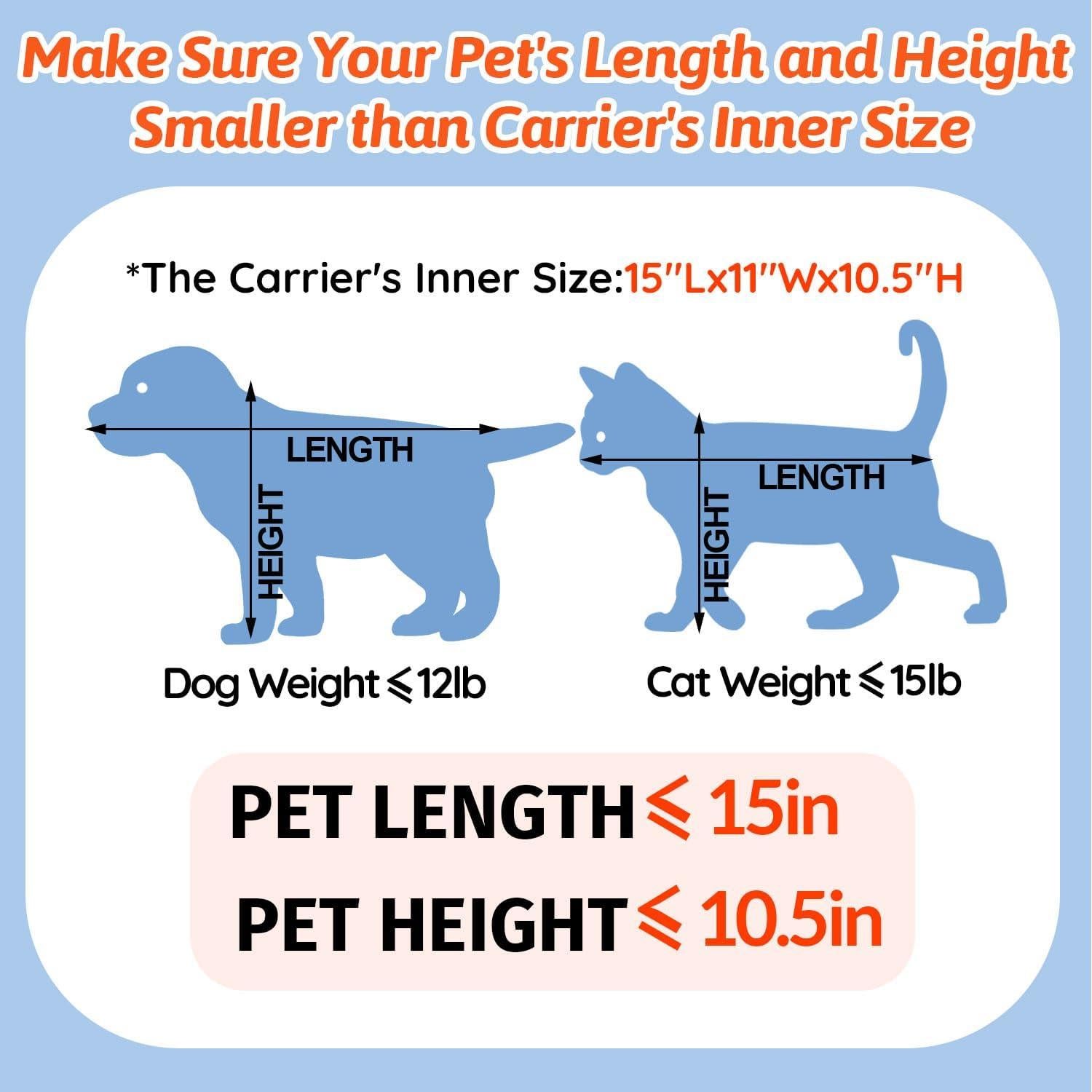 Transportadora Expandible Petskd para Mascotas 45x33x24 cm Azul