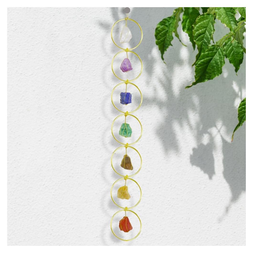 Adornos Colgantes de Cristal Natural 7 Chakras Feng Shui