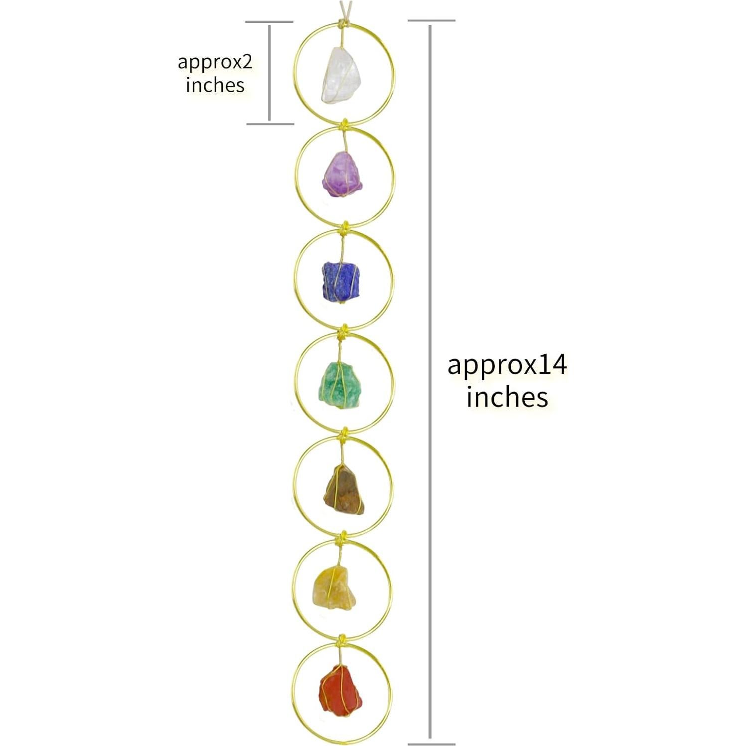 Adornos Colgantes de Cristal Natural 7 Chakras Feng Shui