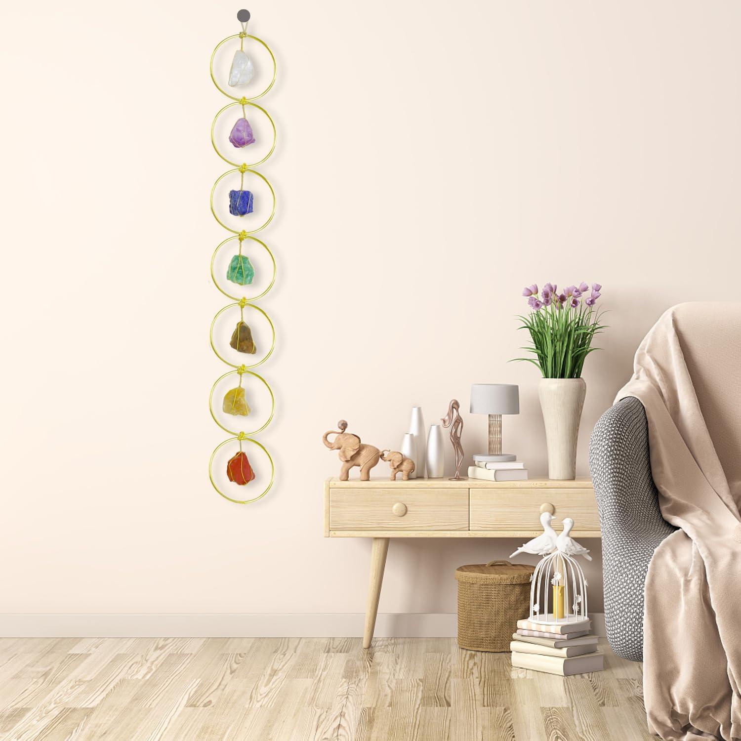 Adornos Colgantes de Cristal Natural 7 Chakras Feng Shui