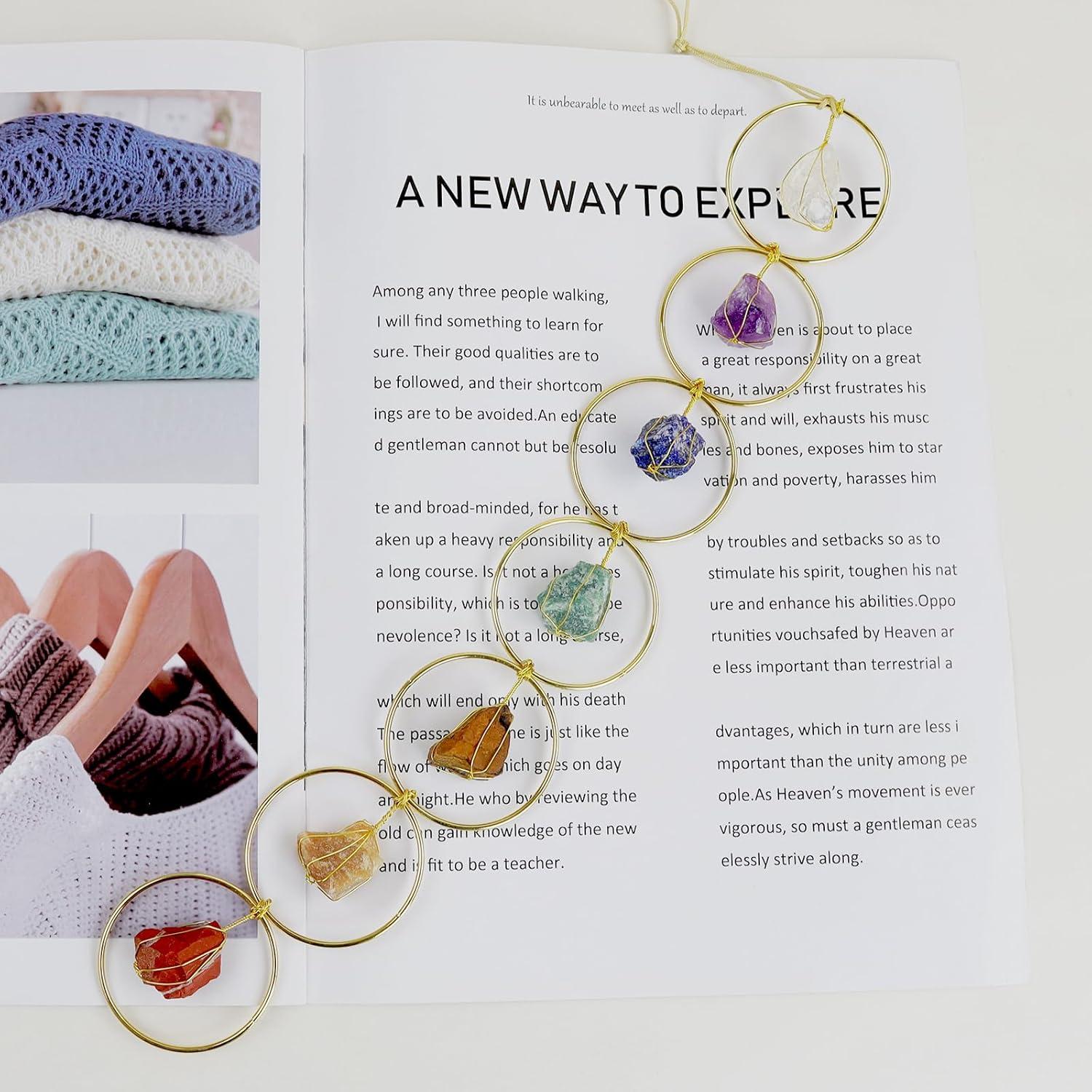 Adornos Colgantes de Cristal Natural 7 Chakras Feng Shui