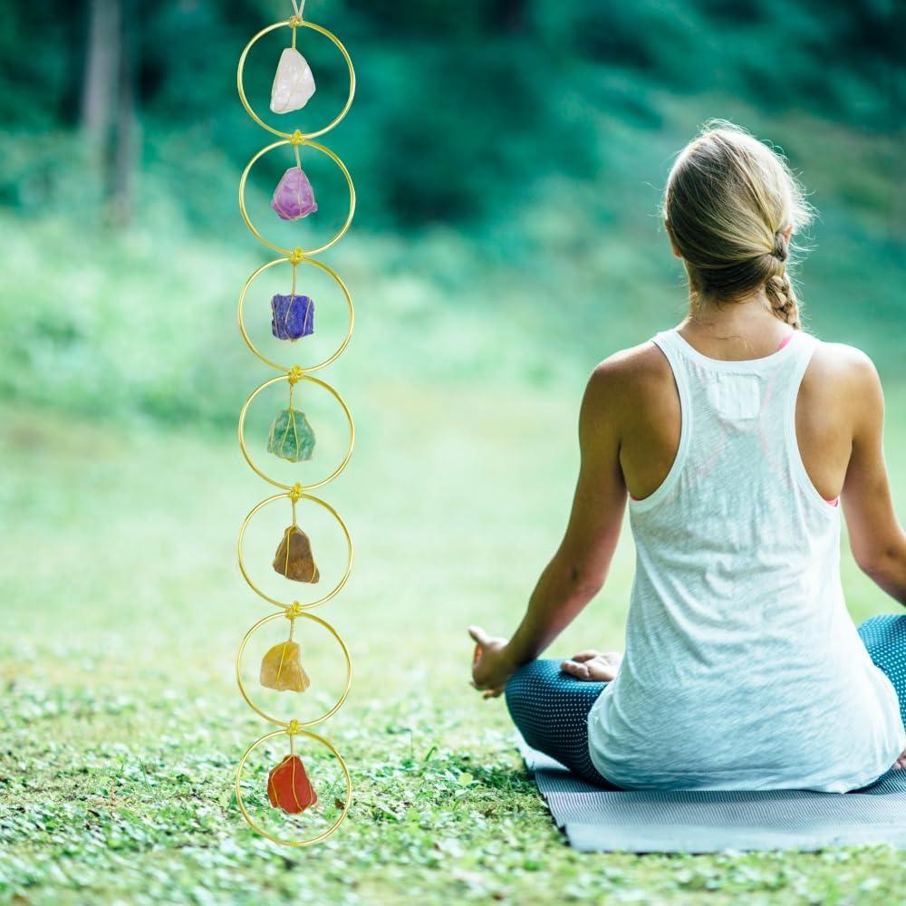 Adornos Colgantes de Cristal Natural 7 Chakras Feng Shui