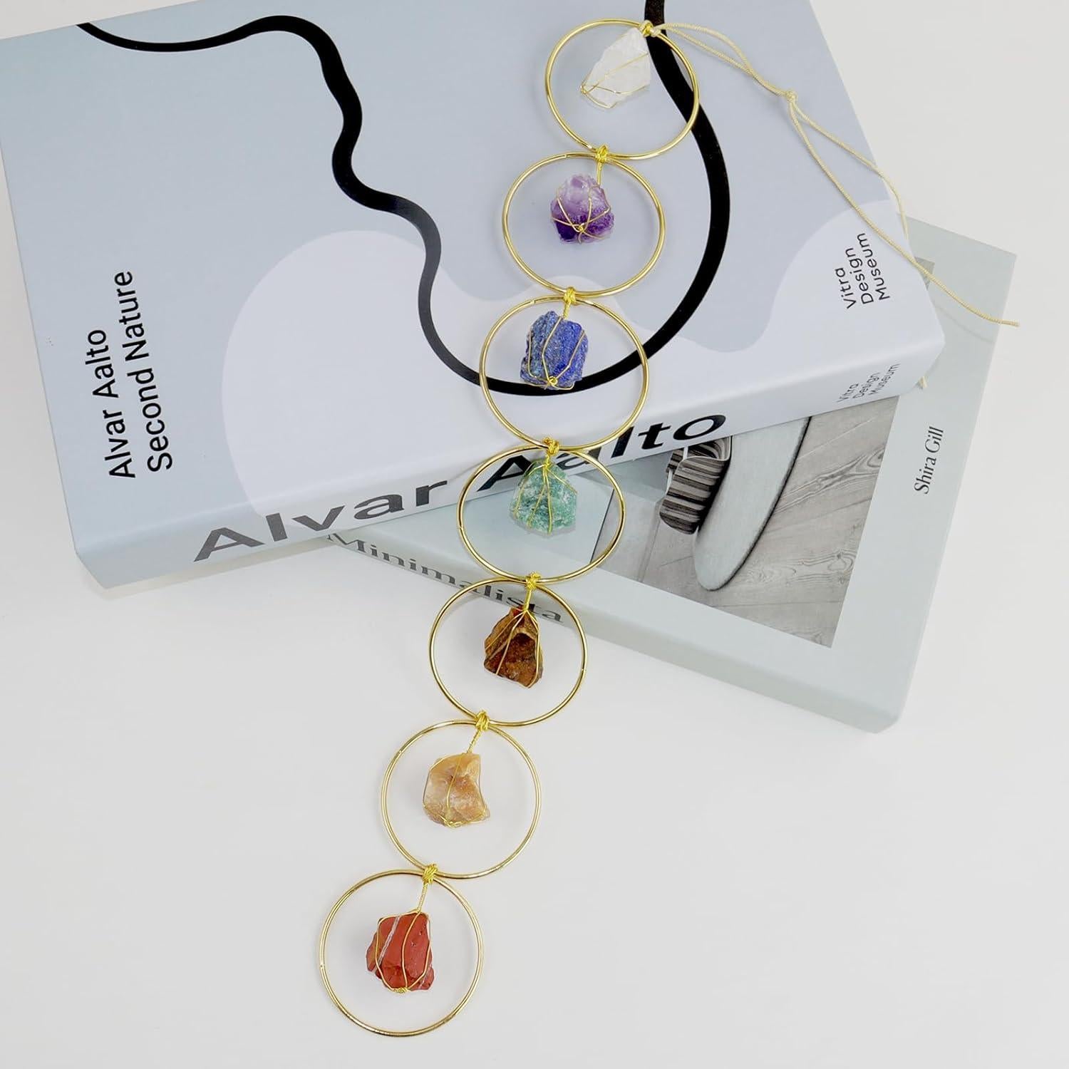 Adornos Colgantes de Cristal Natural 7 Chakras Feng Shui