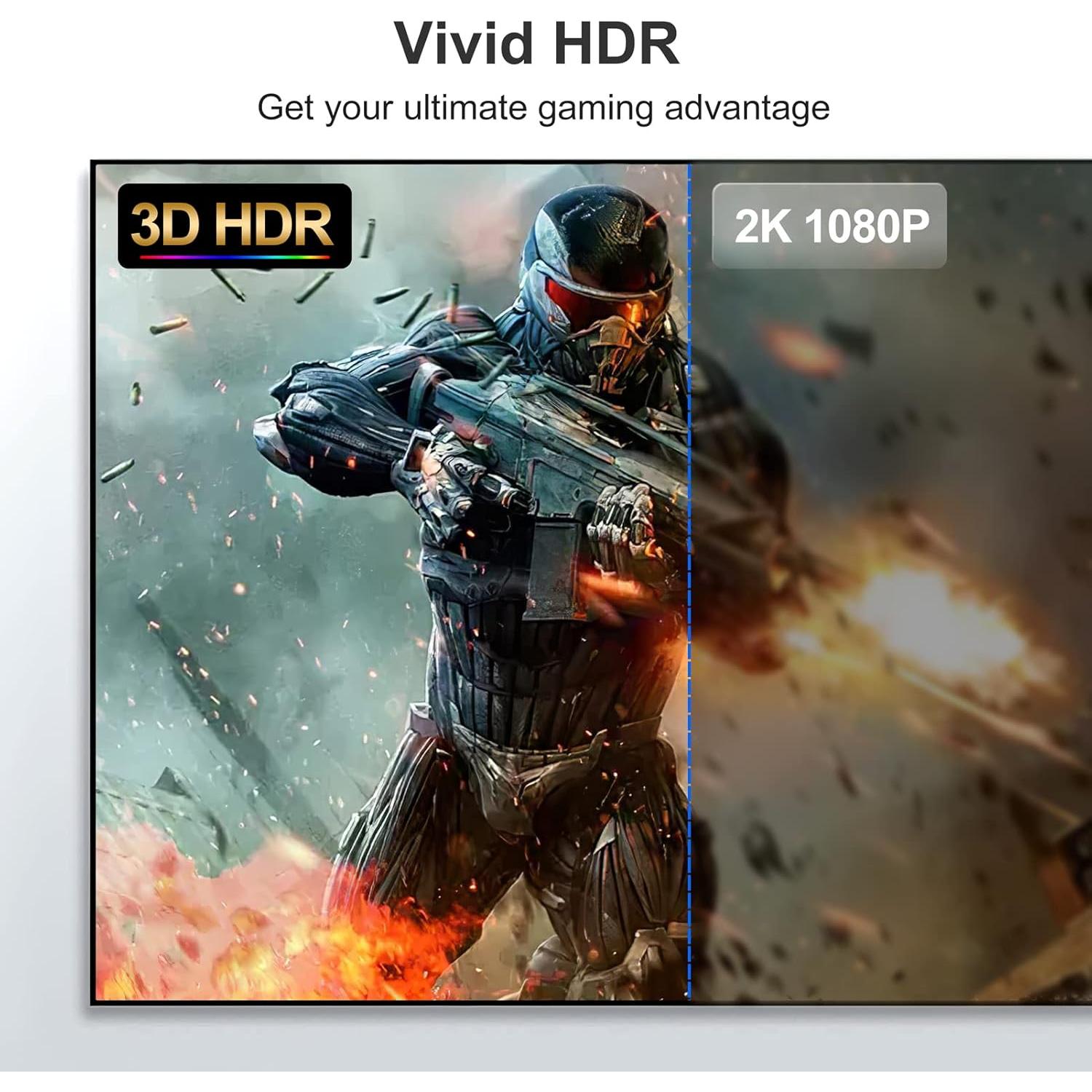 Cable HDMI Corto UVOOI 1 Pie 4K Alta Velocidad 2-Pack