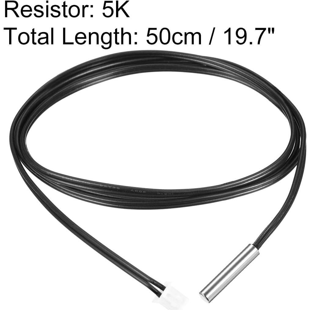 Sonda NTC 5K uxcell 50 cm Acero Inoxidable Sensor Temperatura