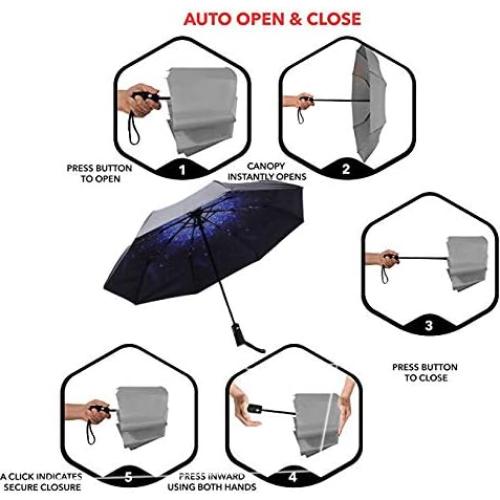 Paraguas Automático SY COMPACT Compacto a Prueba de Viento