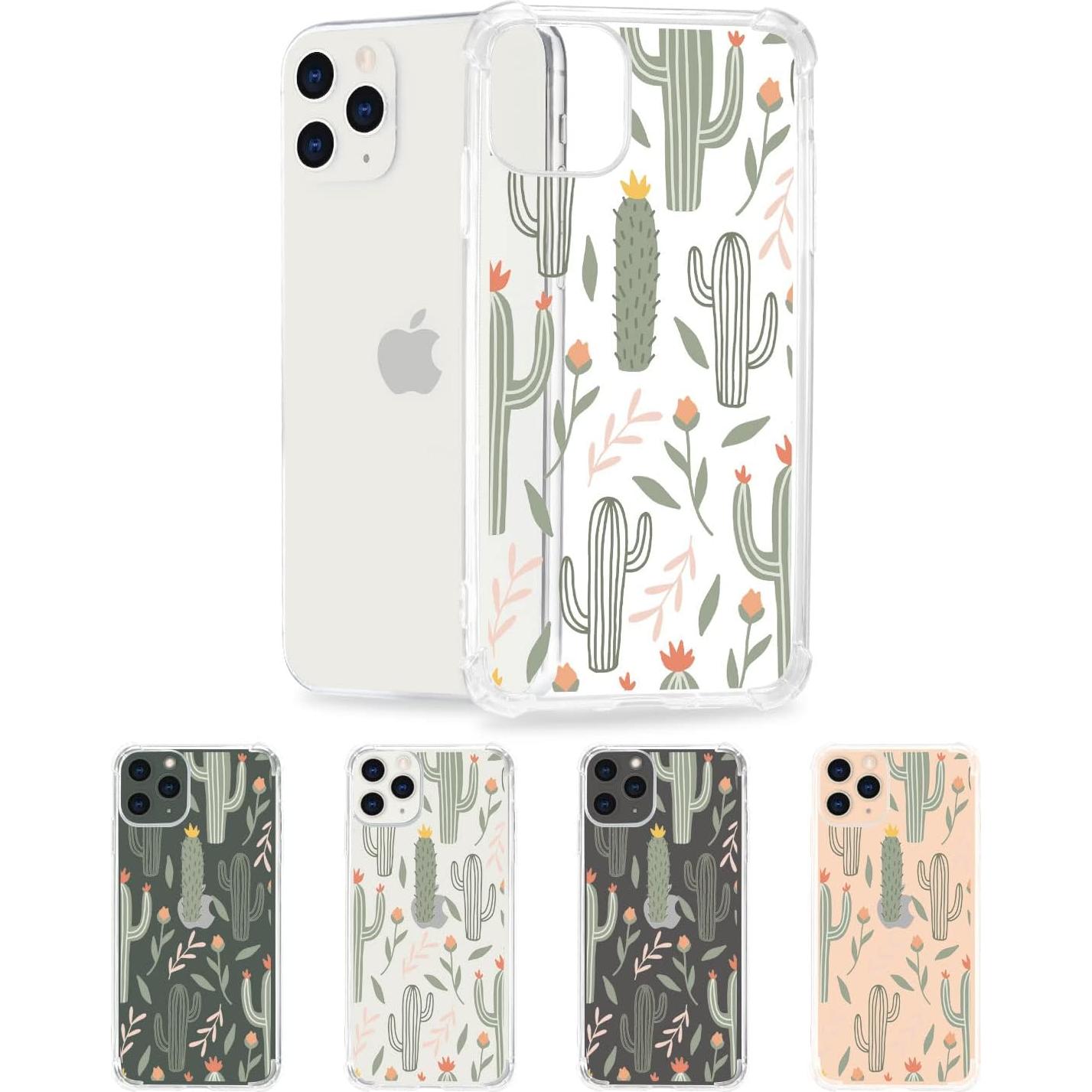 Funda Bumper TPU CCHIYAO para iPhone 11 Cactus Diseño Caricatura