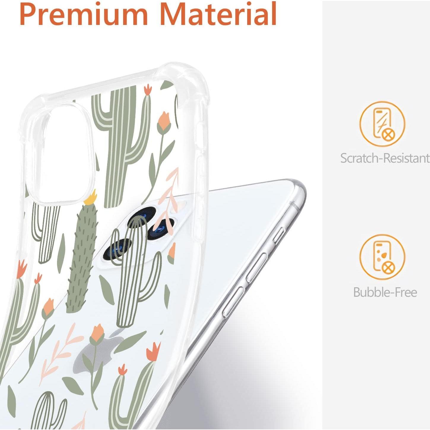 Funda Bumper TPU CCHIYAO para iPhone 11 Cactus Diseño Caricatura